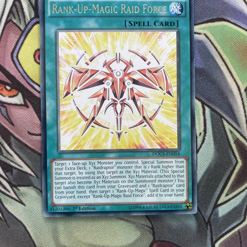 DOCS-EN054 Rank-Up-Magic Raid Force Rare 1st Edition NM Yugioh Card
