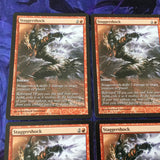 4x Staggershock Full Art Gameday Promo Excellent Magic MTG