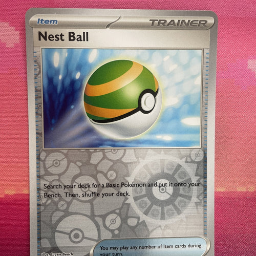 Pokemon Card Nest Ball Paldean Fates Reverse Holo Uncommon 084/091 Near Mint