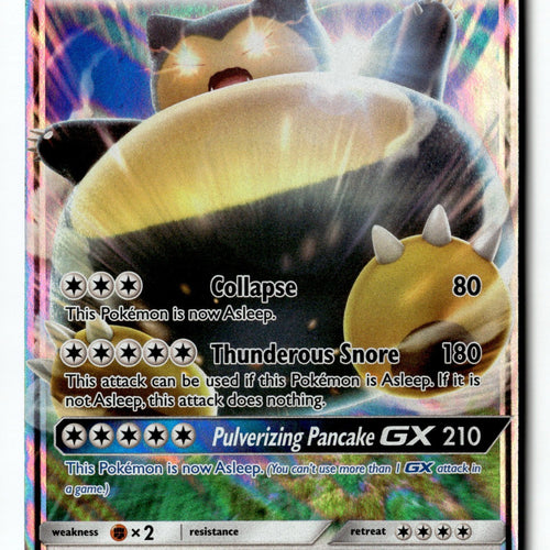 Pokemon Card Snorlax GX Holo LP SM Promos SM05