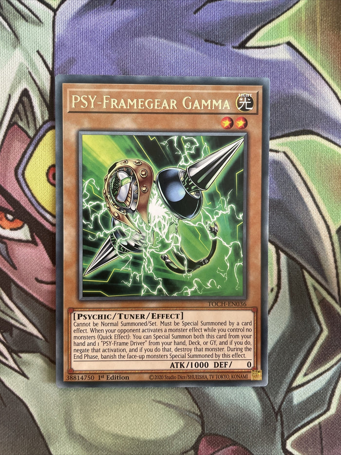 TOCH-EN036 Psy-Framegear Gamma Rare 1st Edition NM Yugioh Card
