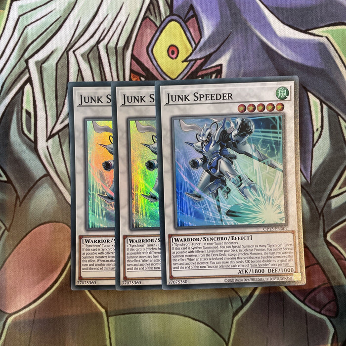 OP13-EN007 Junk Speeder Super Rare x3 Excellent Condition Yugioh