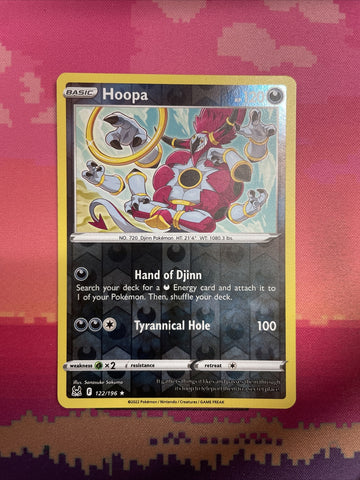Pokemon Card Hoopa Lost Origin Reverse Holo Rare 122/196 NM