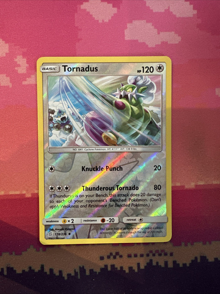 Pokemon Card Tornadus Unified Minds Reverse Holo 178/236 Near Mint