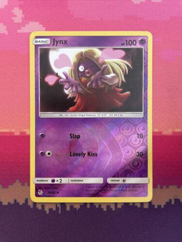 Pokemon Card Jynx Hidden Fates Reverse Holo 30/68 Near Mint