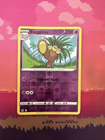 Pokemon Card Exeggutor Crown Zenith Reverse Holo Rare 058/159 NM