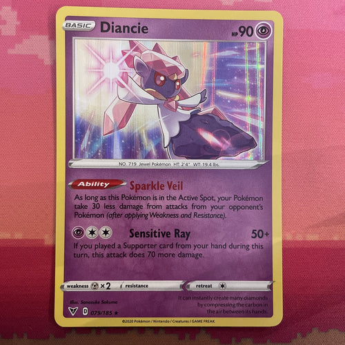 Pokemon Card Diancie Vivid Voltage Holo Rare 079/185 NM