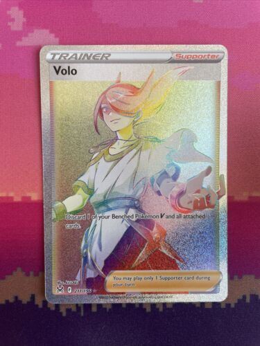 Pokemon Card Volo 211/196 Secret Rainbow Rare Lost Origin Near Mint