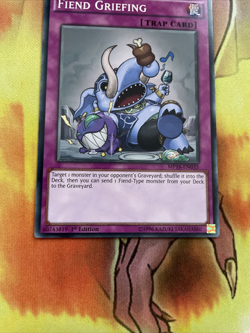 mp16-en035 Fiend Griefing common 1st Edition Yugioh (back)