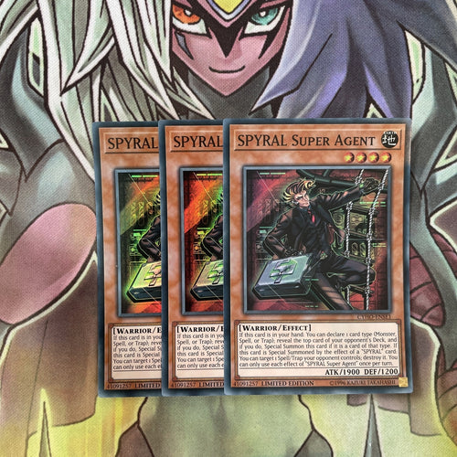 CYHO-ENSE1 x3 SPYRAL Super Agent Super Rare Excellent Condition Yugioh