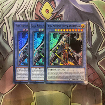 OP08-EN004 Ruin, Supreme Queen Of Oblivion Super x3 Excellent Condition Yugioh