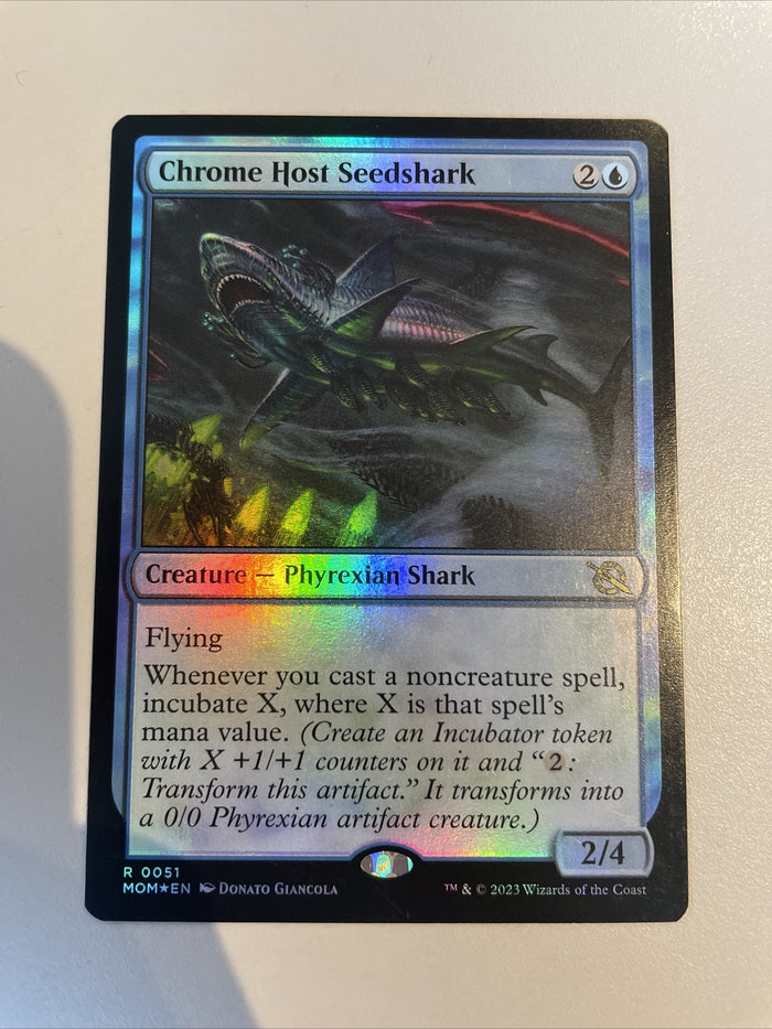 Chrome Host Seedshark - March Of The Machine FOIL Excellent Magic MTG