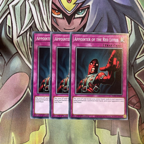 SDFC-EN035 x3 Appointer of the Red Lotus Common Excellent Condition Yugioh