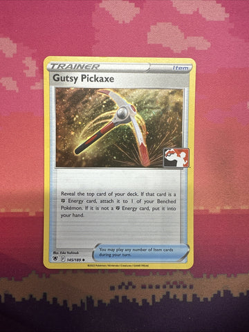Pokemon Card Gutsy Pickaxe Prize Pack Cosmo Holo 145/189 NM