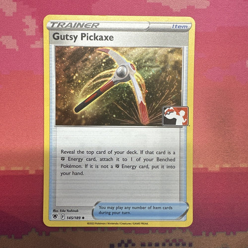 Pokemon Card Gutsy Pickaxe Prize Pack Cosmo Holo 145/189 NM