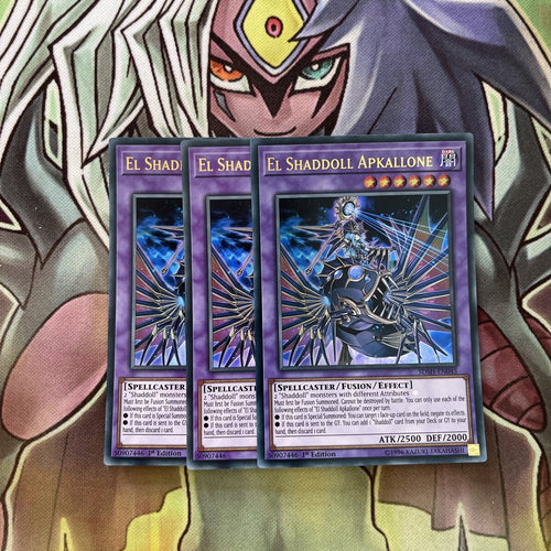 SDSH-EN045 x3 El Shaddoll Apkallone Ultra Rare Excellent Condition Yugioh