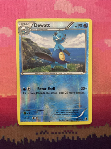Pokemon Card Dewott Steam Siege Reverse Holo 31/114 Near Mint