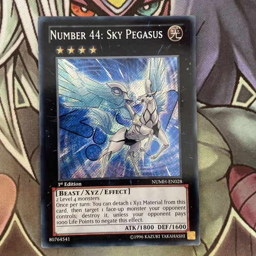 NUMH-EN028 Number 44: Sky Pegasus Secret Rare 1st Edition NM Yugioh
