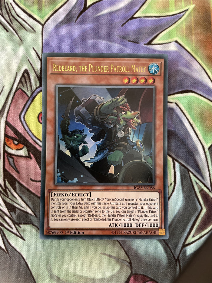 IGAS-EN086 Redbeard, The Plunder Patroll Matey Ultra Rare 1st Edition Yugioh Car