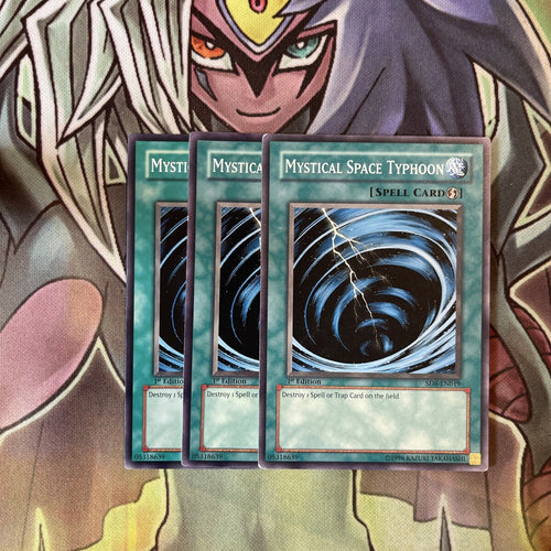 SD8-EN019 x3 Mystical Space Typhoon Common Excellent Condition Yugioh