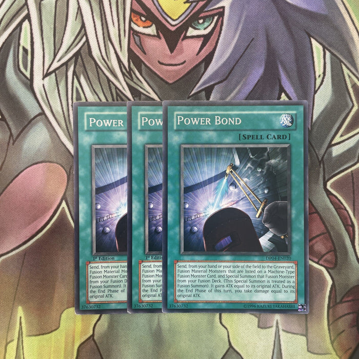 DP04-EN020 x3 Power Bond Rare Excellent Condition Yugioh