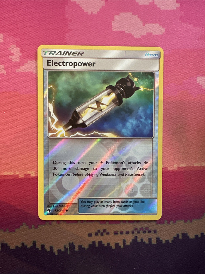 Pokemon Card Electropower Lost Thunder Reverse Holo 172/214 NM