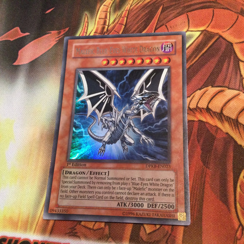 DPKB-EN023 YUGIOH MALEFIC BLUE-EYES WHITE DRAGON ULTRA RARE 1ST Edition NM