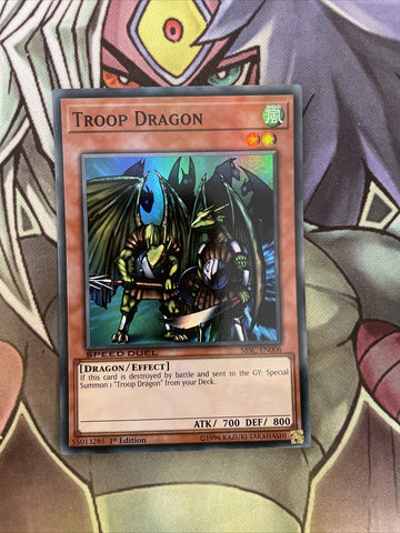 SBSC-EN006 Troop Dragon Super Rare 1st Edition NM Yugioh