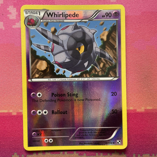 Pokemon Card Whirlipede Black & White Reverse Holo 53/114 Near Mint