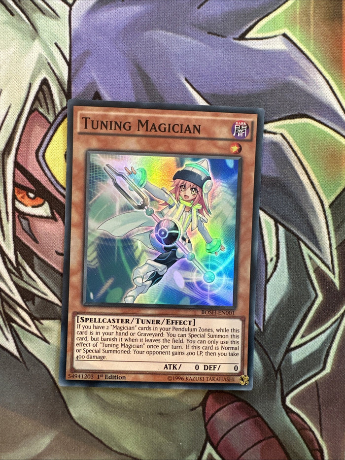 BOSH-EN001 Tuning Magician Super Rare 1st Edition NM Yugioh Card