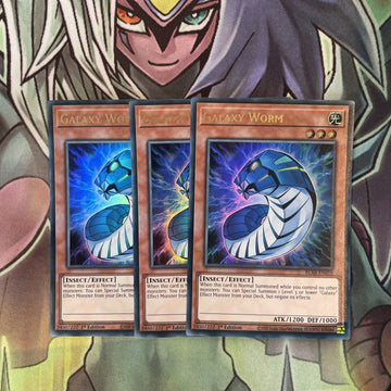 BLAR-EN078 x3 Galaxy Worm Ultra Rare Excellent Condition Yugioh