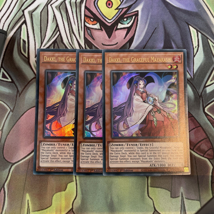 MAMA-EN016 x3 Dakki, the Graceful Mayakashi Ultra Excellent Condition Yugioh