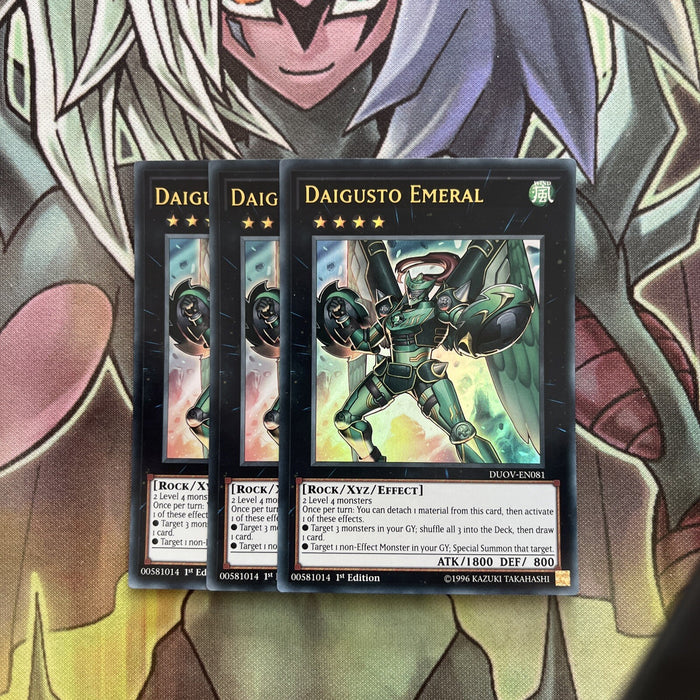DUOV-EN081 x3 Daigusto Emeral Ultra Rare Excellent Condition Yugioh