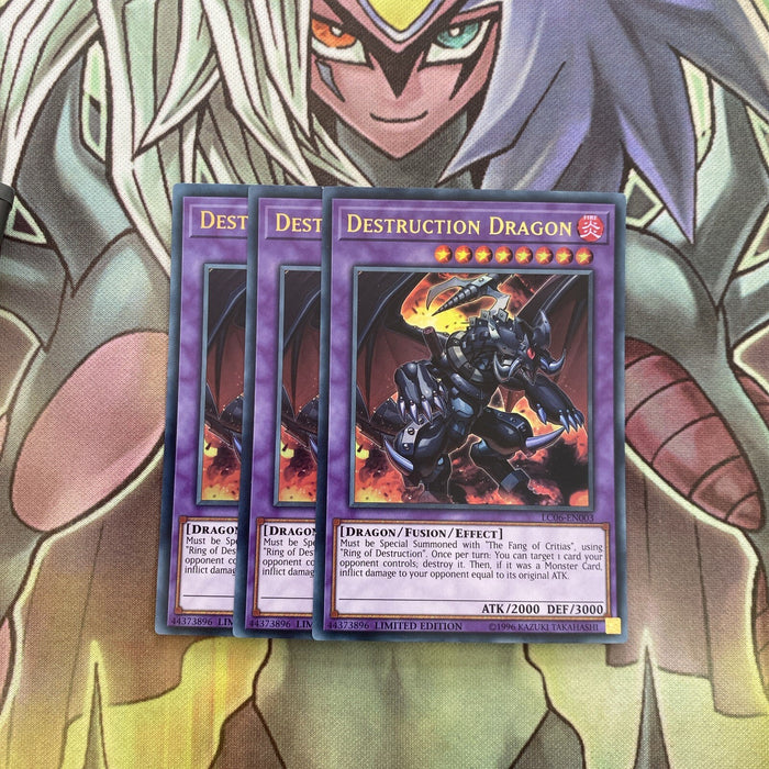LC06-EN003 x3 Destruction Dragon Ultra Rare Excellent Condition Yugioh