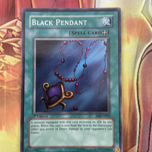 MRL-E003 Black Pendant 1st Edition Super Rare Yugioh Card Magic Ruler LP