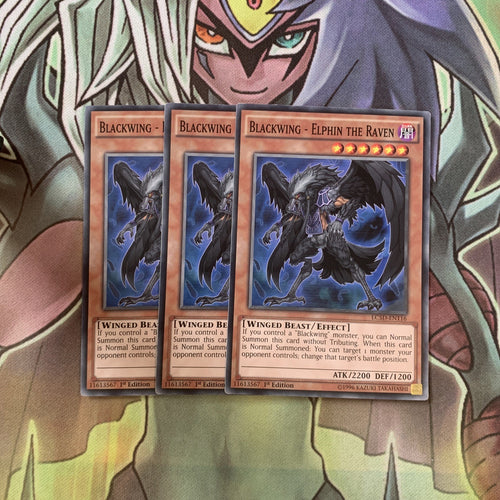 LC5D-EN116 x3 Blackwing - Elphin the Raven Common Excellent Condition Yugioh