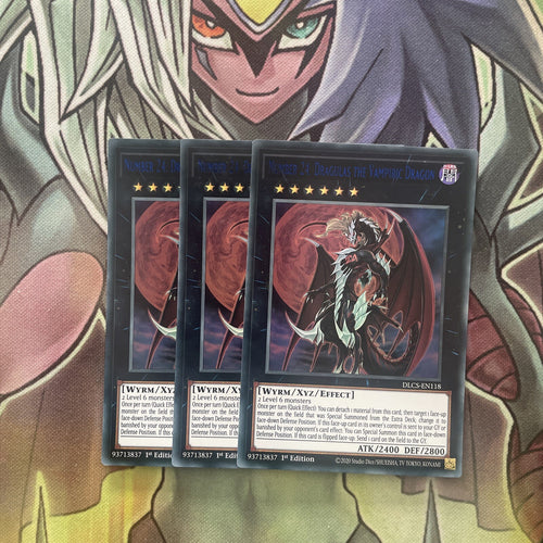 DLCS-EN118 x3 Number 24: Dragulas the Vampiric Dragon Mixed Excellent Yugioh