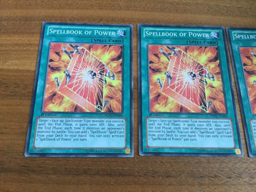 REDU-EN058/SR08 3 x Spellbook Of Power 1st Edition YuGiOh Playset (back)