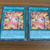 REDU-EN058/SR08 3 x Spellbook Of Power 1st Edition YuGiOh Playset