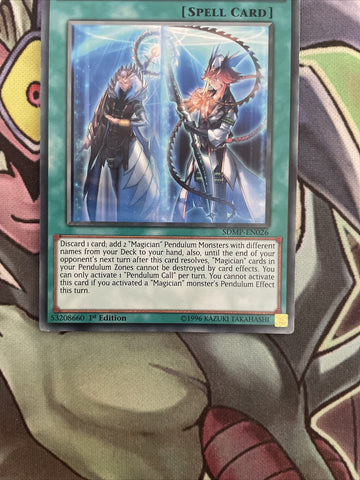 SDMP-EN026 Pendulum Call Common 1st Edition NM Yugioh Card (back)