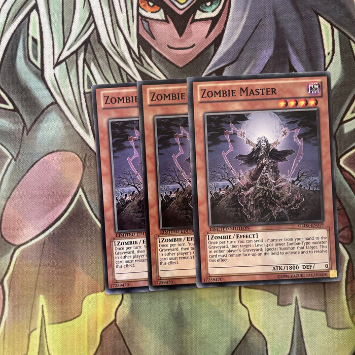 GLD5-EN019 x3 Zombie Master Common Excellent Condition Yugioh