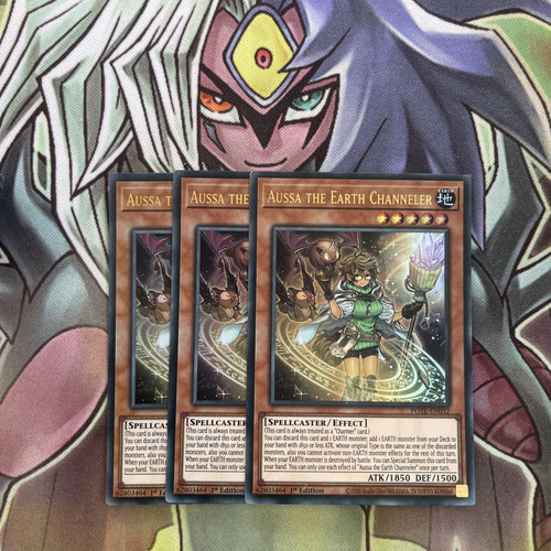 POTE-EN032 x3 Aussa the Earth Channeler Ultra Rare Excellent Condition Yugioh