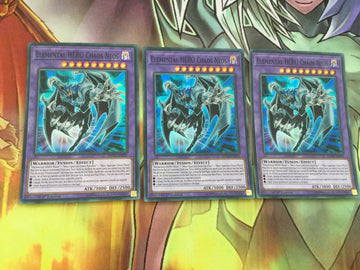SHVA-EN035 3 x Elemental HERO Chaos Neos - Super Rare 1st Edition YuGiOh