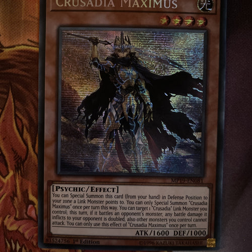 MP19-EN081 Crusadia Maximum Prismatic Secret Rare 1st Edition NM Yugioh Card
