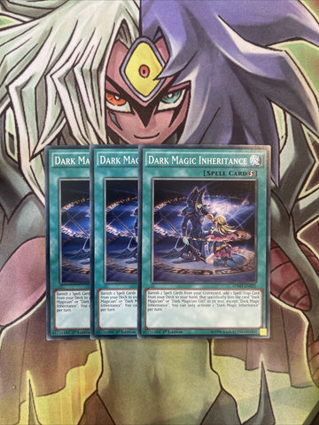 SDMY-EN025 x3 Dark Magician Inheritance Common Excellent Condition Yugioh