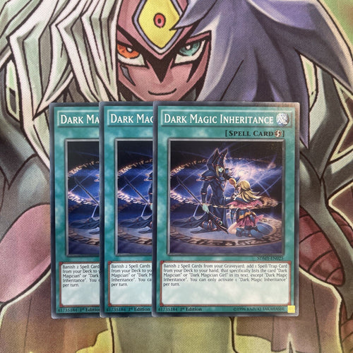 SDMY-EN025 x3 Dark Magician Inheritance Common Excellent Condition Yugioh