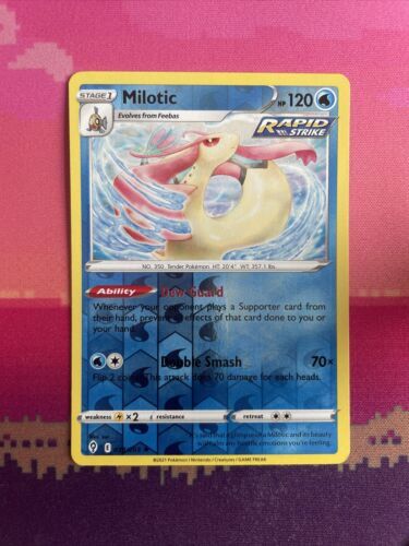Pokemon Card Milotic Evolving Skies Reverse Holo Rare 038/203 Near Mint