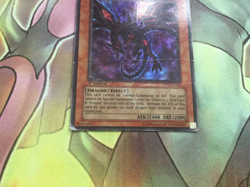 SD1-EN001 YuGiOh Red-eyes Darkness Dragon 1st Edition Ultra Rare - PLAYED (back)