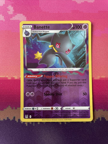 Pokemon Card Banette Lost Origin Reverse Holo 073/196 NM