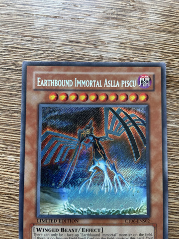 CT06-ENS02 Earthbound Immortal Aslla Piscu - - Light Play Yugioh Card (back)